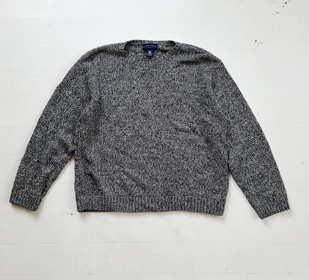 Vintage Charter Club Gray Knit Sweater Large